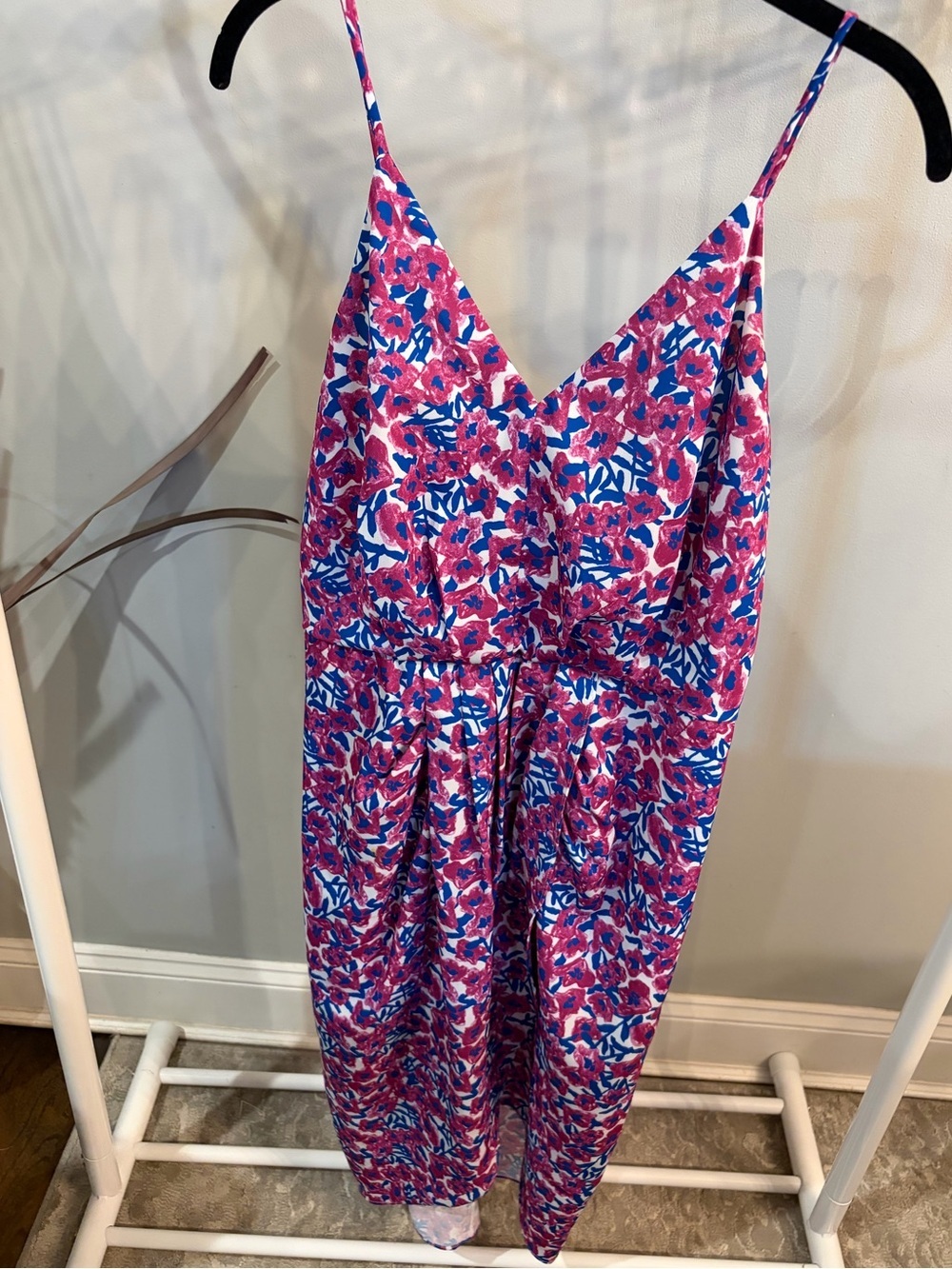Chelsea28 Pink and Blue Floral Mini Dress size small
